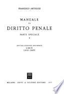 Manuale di diritto penale, parte speciale