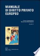 Manuale di diritto privato europeo