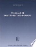 Manuale di diritto privato romano