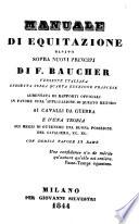 Manuale di equitazione ... versione italiana eseguita sulla quarta edizione Francese