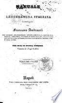 Manuale di letteratura italiana compilato da Francesco Ambrosoli