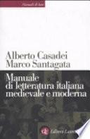 Manuale di letteratura italiana medievale e moderna