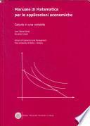 Manuale di matematica per le applicazioni economiche.