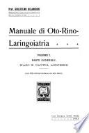 Manuale di oto-Rino-laringoiatria