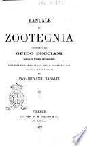 Manuale di zootecnia compilato da Guido Becciani