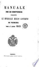 Manuale per le provincie soggette all' imperiale regio governo di Venezia