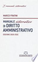 Manuale sistematico di diritto amministrativo