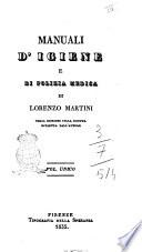 Manuali d'igiene e di polizia medica di Lorenzo Martini