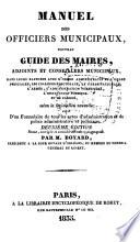 Manuel des officiers municipaux