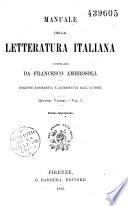 Manuela della letteratura italiana