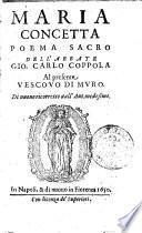 Maria Concetta, poema sacro dell'abate Gio. Carlo Coppola. Al presente vescovo di Muro