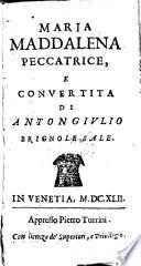 Maria Maddalena peccatrice e convertita