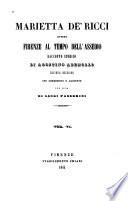 Marietta de'Ricci ovvero Firenze al tempo dell'assedio racconto storico