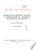 Marmi di cava rinvenuti ad Ostia e considerazioni sul commercio dei marmi in età romana