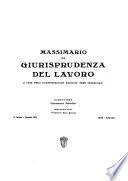 Massimario di giurisprudenza del lavoro