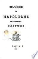Massime di Napoleone relativamente alla guerra