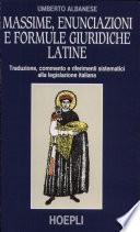 Massime, enunciazioni e formule giuridiche latine