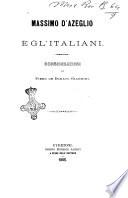 Massimo d'Azeglio e gl'italiani considerazioni