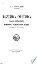Massoneria, carboneria ed altre società segrete