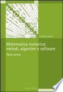 Matematica numerica: metodi, algoritmi e software