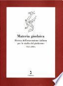 Materia giudaica. Rivista dell'Associazione italiana per lo studio del giudaismo (2001)