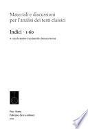 Materiali e discussioni per l'analisi dei testi classici