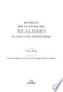 Materiali per lo studio del realismo in Italia nel dopoguerra