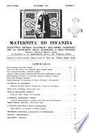 Maternità e infanzia bollettino mensile illustrato dell'Opera nazionale per la protezione della maternità e dell'infanzia