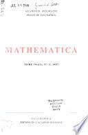 Mathematica - revue d'analyse numérique et de théorie de l'approximation