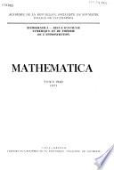 Mathematica - revue d'analyse numérique et de théorie de l'approximation