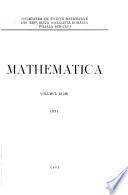 Mathematica - revue d'analyse numérique et de théorie de l'approximation