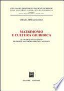 Matrimonio e cultura giuridica