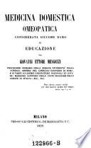 Medicina domestica omeopatica considerata siccome ramo di educazione