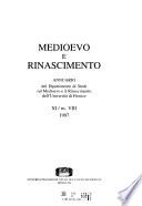Medioevo e rinascimento