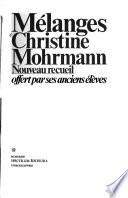 Mélanges Christine Mohrmann