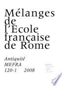 Mélanges de l'Ecole française de Rome