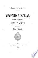 Memento Austrial ... Risposta all' opuscolo Res Italicae del colonello Alois d' Haymerle