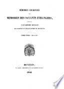 Mémoires couronnés par l'Académie royale des sciences et des belles-lettres de Bruxelles