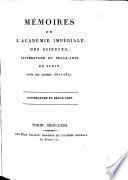 Mémoires de l'Académie des Sciences, Littérature et Beaux Arts pour les années X. [1802]-1812. Littérature et beaux arts. (Mémoires présentés à la Classe de littérature et beaux arts.).