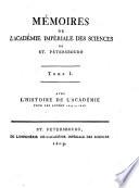 Mémoires de l'Académie impériale des sciences de St. Petersbourg