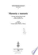 Memoria e memorie