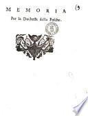 Memoria per la duchessa delle Pesche [Rocco Terracciani]