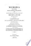 Memoria per li signori Rosa-Sofia-Felicita ed onorato-eligio Mersanne di Francia contro li signori coerede del su Giacomo Montanari (etc.)