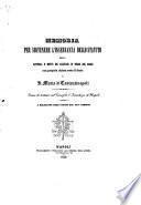 Memoria per sostenere l'osservanza dello statuto della Cappella e monte dei marinari in Torre del Greco con propria chiesa sotto il titolo di S. Maria di Costantinopoli