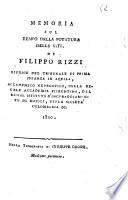 Memoria sul tempo della potatura delle viti. Di Filippo Rizzi giudice del Tribunale di prima istanza in Aquila, accademico georgofilo, ..
