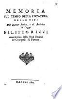 Memoria sul tempo della potatura delle viti