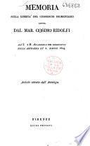 Memoria sulla libertà del commercio frumentario