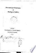 Memoriale per gouernare di monsignor Castelli