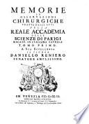 Memorie appartenenti alla Storia Naturale della Real Accademia delle Scienze di Parigi recate in Italiana favella. Tomo 1. [-12.] Classe 1. [-6.] ..