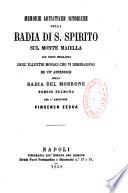 Memorie artisliche istoriche delle Badia di S. Spirito sul monte Maiella con cenni biografici degl' illustri monaci che vi dimorarono ed un'appendice sulla Badia del Morrone presso Sulmona